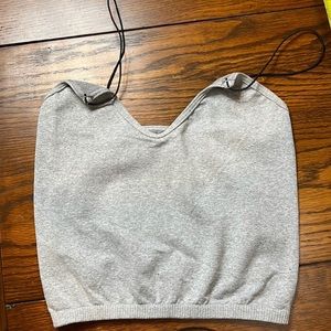 NWOT Skinny Strap Seamless Brami in Heather Grey